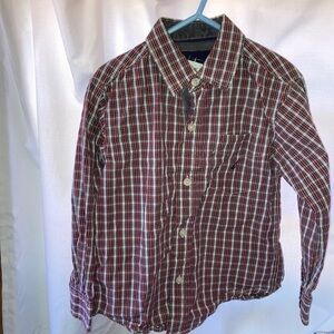 Size 5/6 Nautica 100% cotton, red, white, and blue boys button up